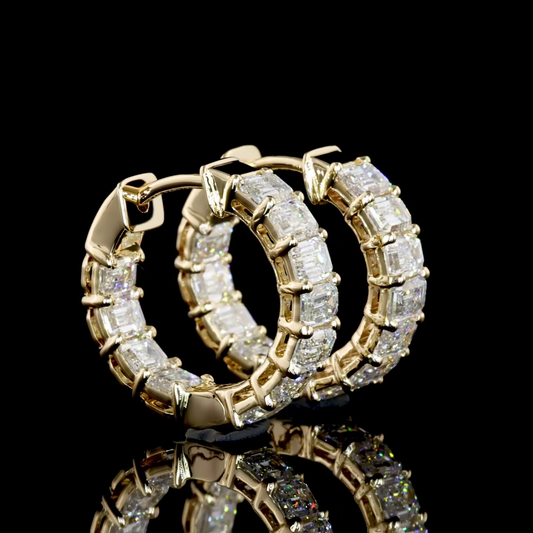 Huggies Earring Emerald 14K Yellow Gold ER4624