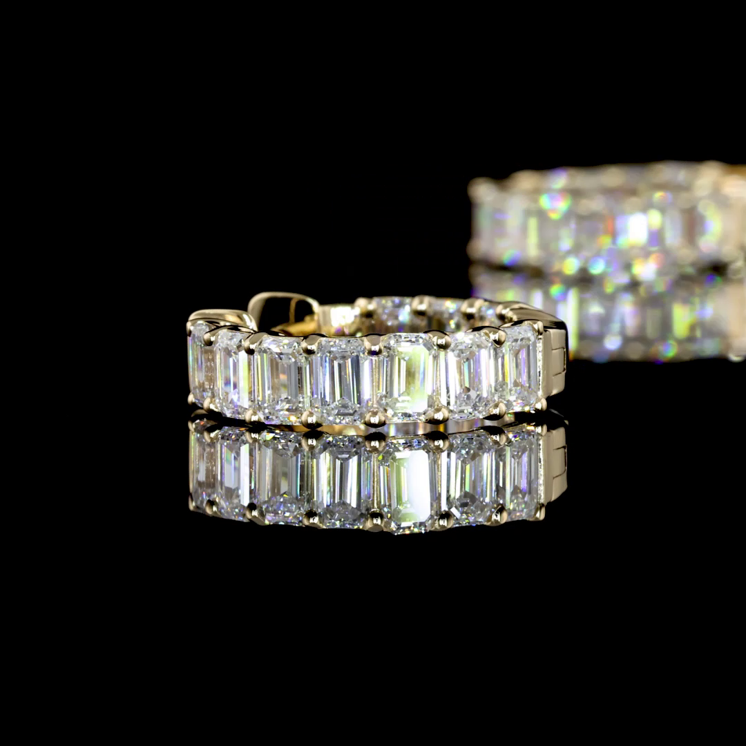 Huggies Earring Emerald 14K Yellow Gold ER4624