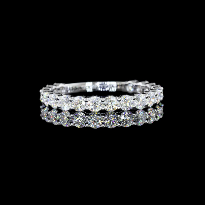 3/4 Band Eternity Band Round 14K White Gold EB804