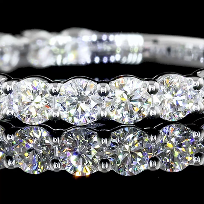 3/4 Band Eternity Band Round 14K White Gold EB804