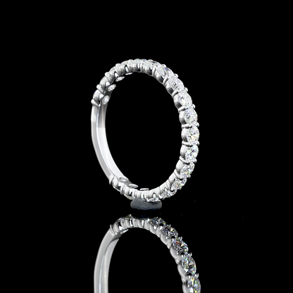 3/4 Band Eternity Band Round 14K White Gold EB804