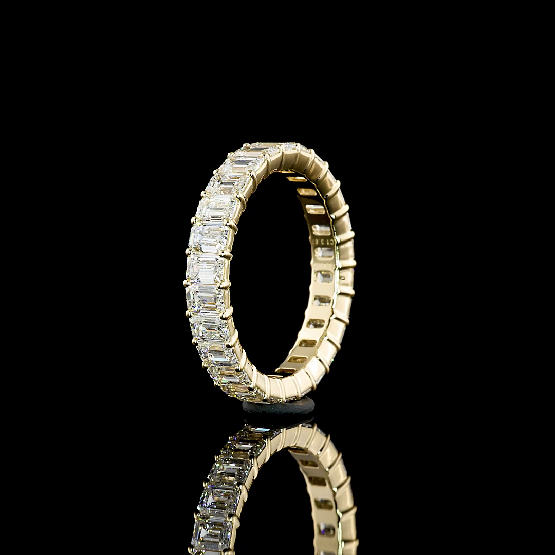 Eternity Band Emerald 14K Yellow Gold EB752