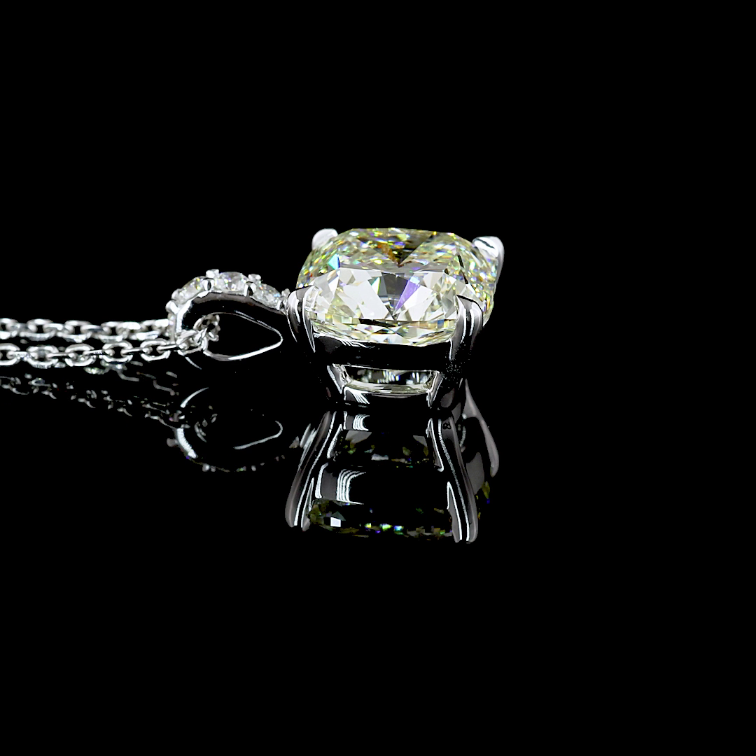 Pendant Cushion Brilliant 14K White Gold PD1010