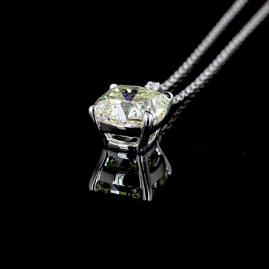 Pendant Cushion Brilliant 14K White Gold PD1010