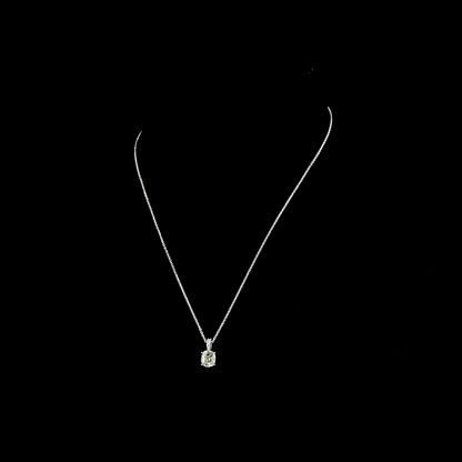 Pendant Antique Cushion 14K White Gold PD1019