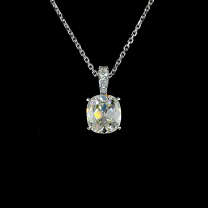 Pendant Antique Cushion 14K White Gold PD1019