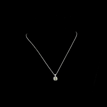 Pendant Square Antique Cushion 14K White Gold PD1023