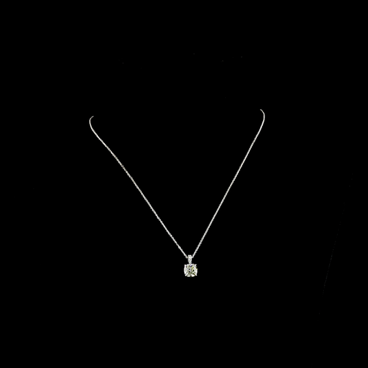 Pendant Square Antique Cushion 14K White Gold PD1023