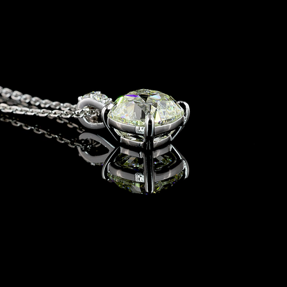 Pendant Square Antique Cushion 14K White Gold PD1023