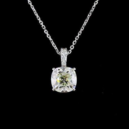 Pendant Antique Cushion 14K White Gold PD1024