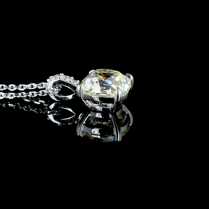 Pendant Antique Cushion 14K White Gold PD1024