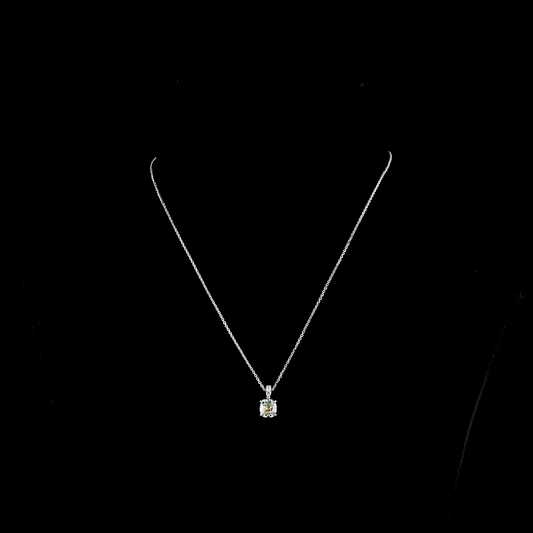 Pendant Antique Cushion 14K White Gold PD1033