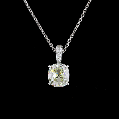 Pendant Antique Cushion 14K White Gold PD1033