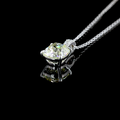Pendant Antique Cushion 14K White Gold PD1033