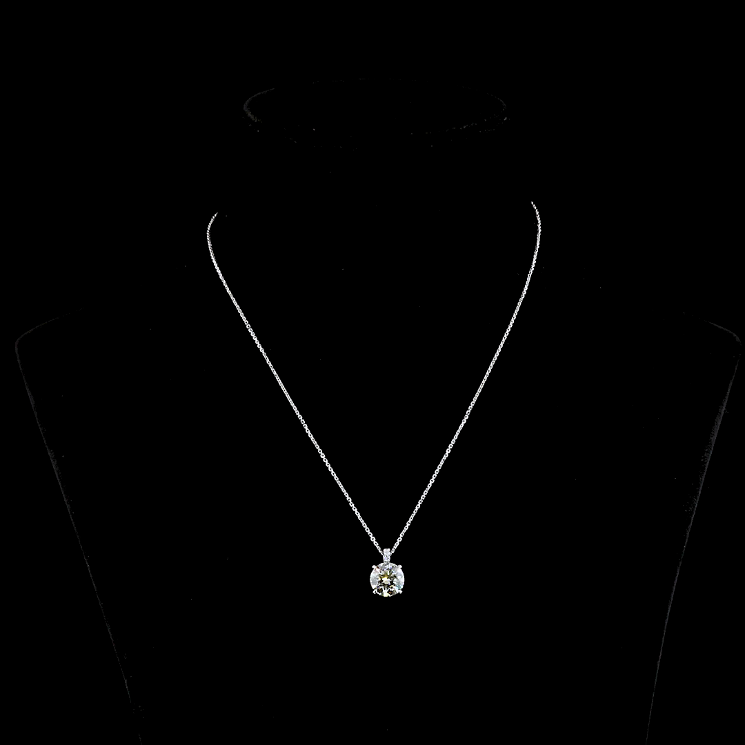 Pendant Round 14K White Gold PD1040