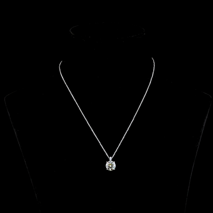 Pendant Round 14K White Gold PD1040