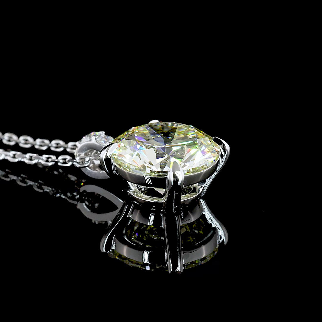 Pendant Round 14K White Gold PD1040