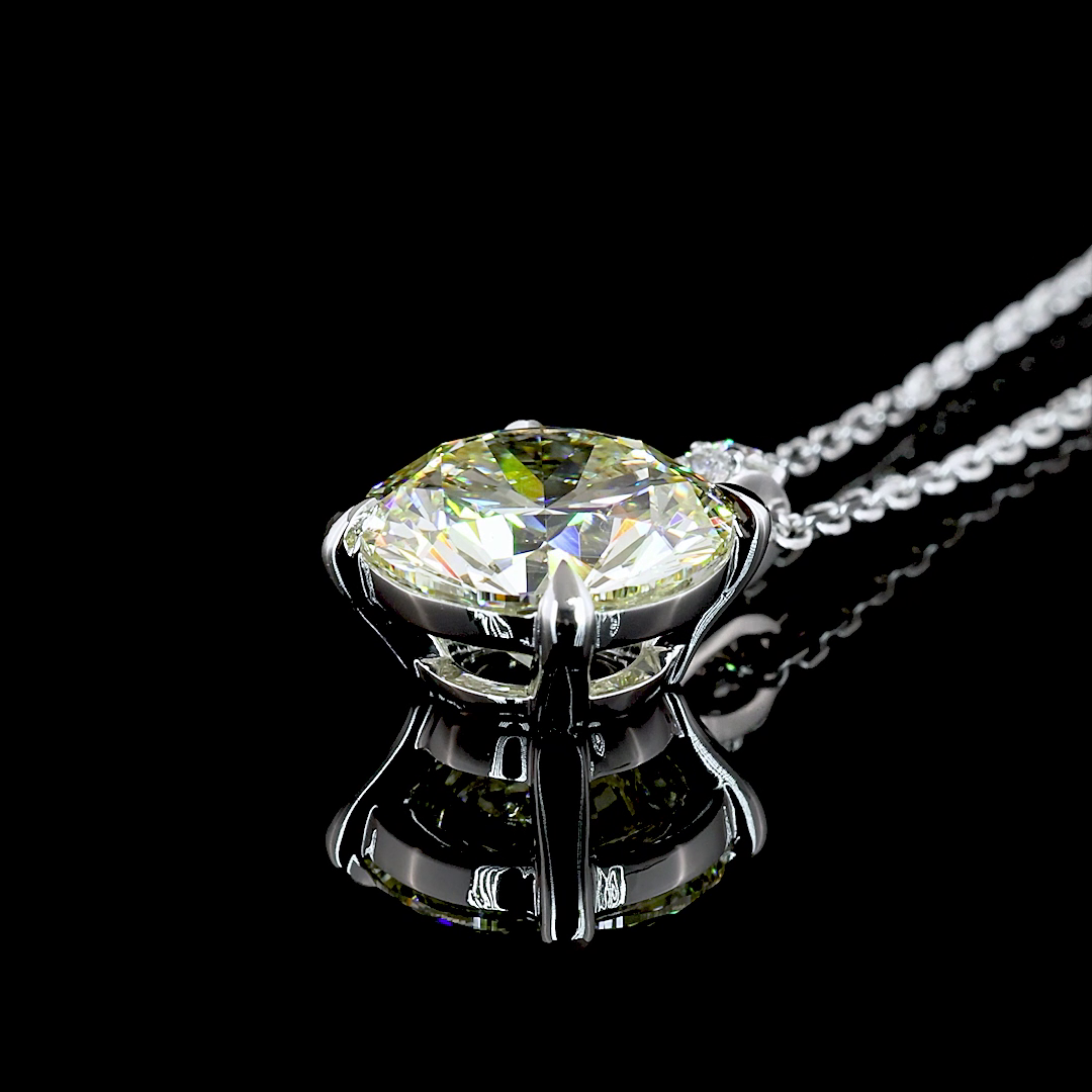 Pendant Round 14K White Gold PD1040