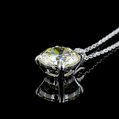 Pendant Round 14K White Gold PD1040