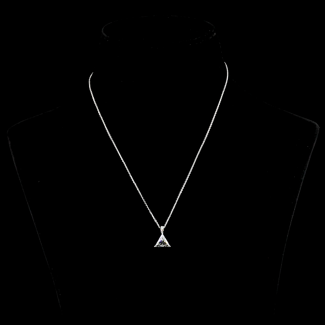 Pendant Triangle 14K White Gold PD1051