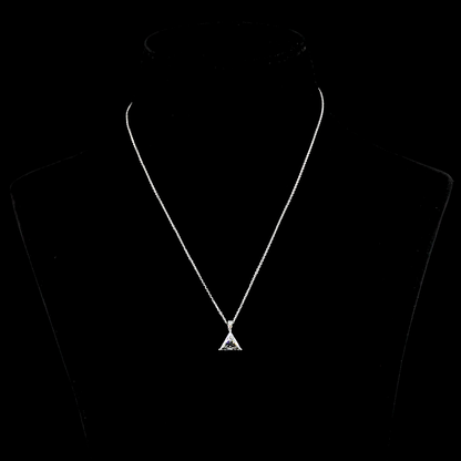 Pendant Triangle 14K White Gold PD1051
