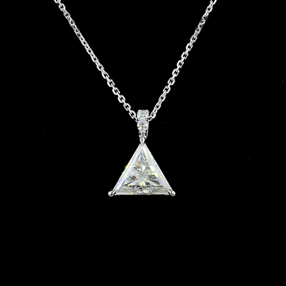 Pendant Triangle 14K White Gold PD1051