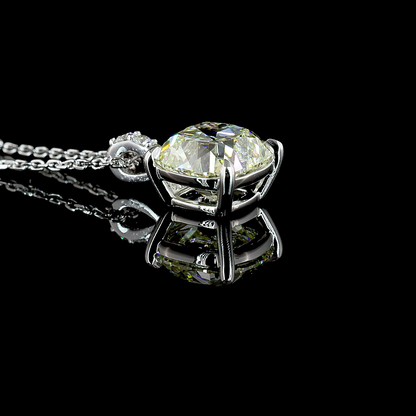 Pendant Antique Cushion 14K White Gold PD1054