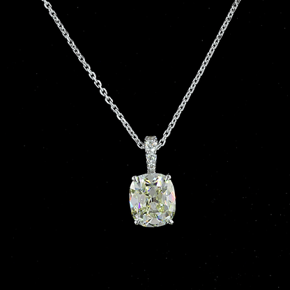 Pendant Antique Cushion 14K White Gold PD1156