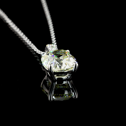 Pendant Antique Cushion 14K White Gold PD1156
