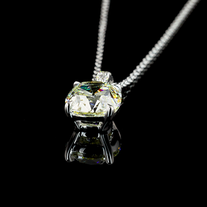 Pendant Antique Cushion 14K White Gold PD1156