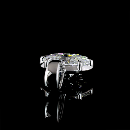 Solitaire Pendant Oval 14K White Gold PD1481