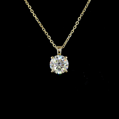 Pendant Round 14K Yellow Gold PD1588