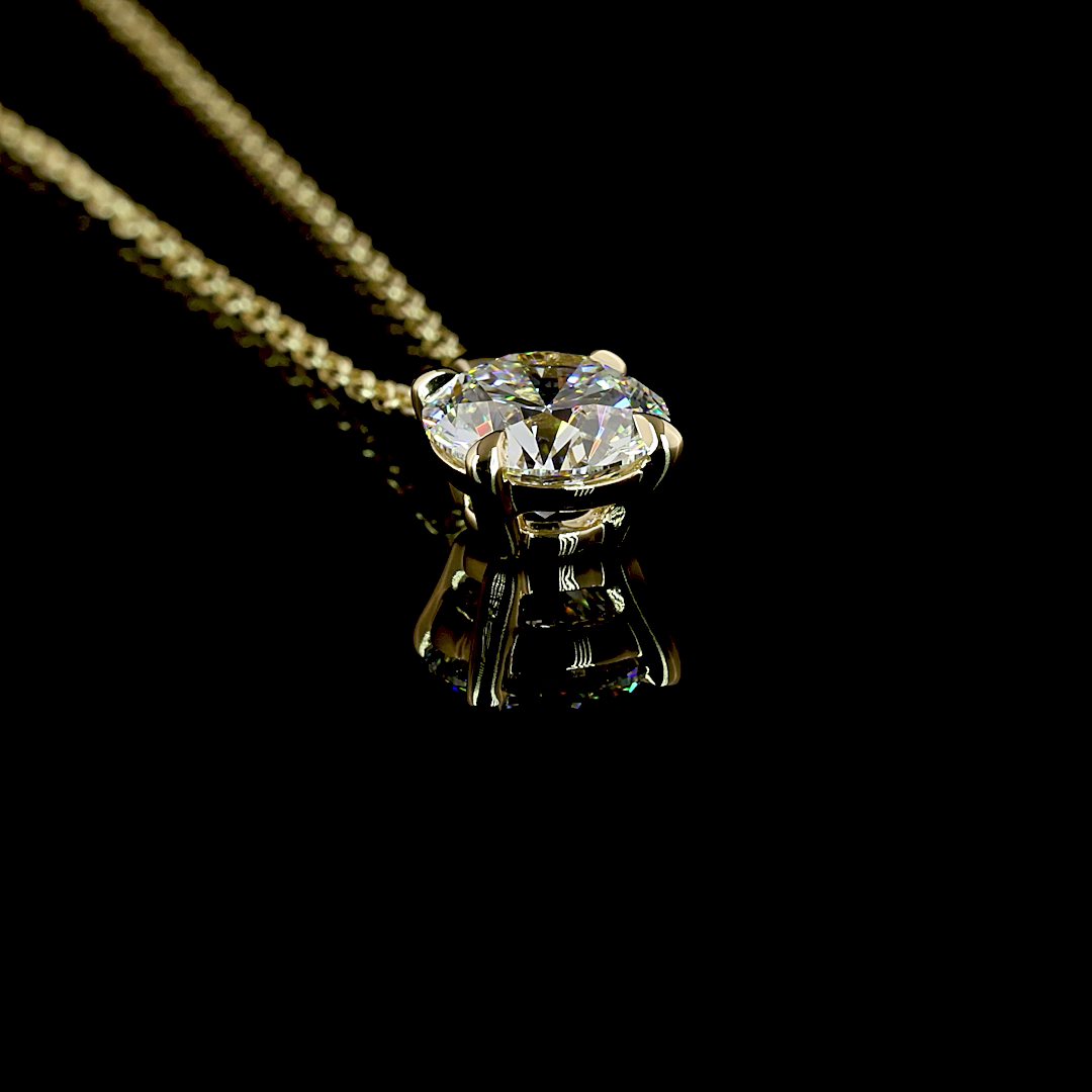 Pendant Round 14K Yellow Gold PD1588
