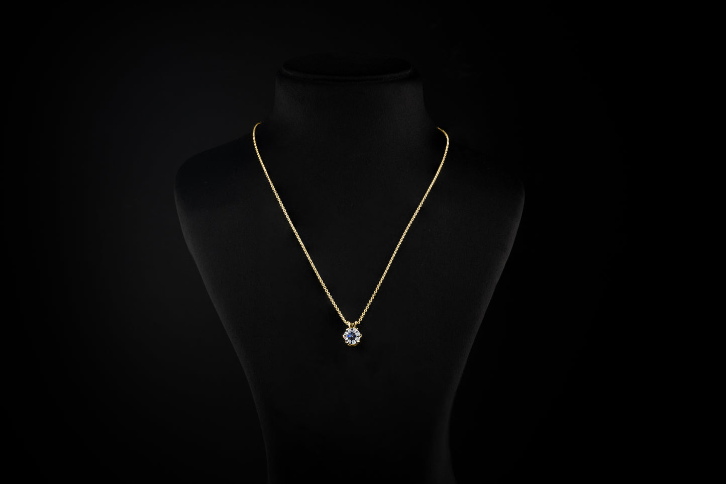 Solitaire Pendant Old European Brilliant 14K Yellow Gold PD137