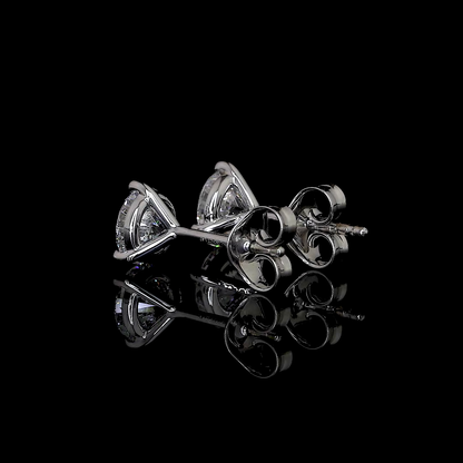 Martini Earring Round 14K White Gold R300W14M273