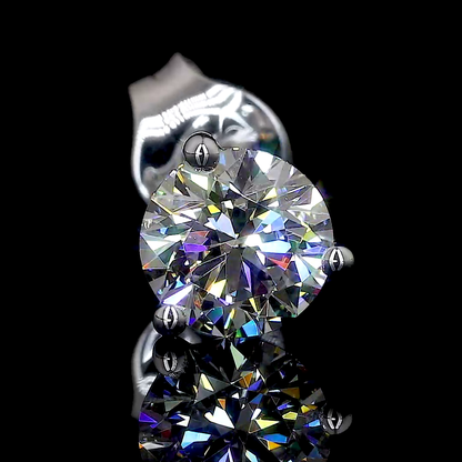 Martini Earring Round 14K White Gold R300W14M273