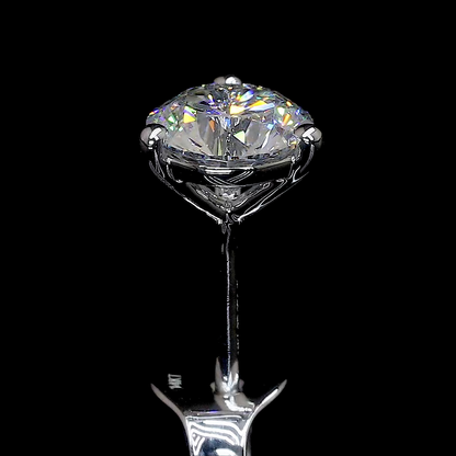 Martini Earring Round 18K White Gold R075W18M045