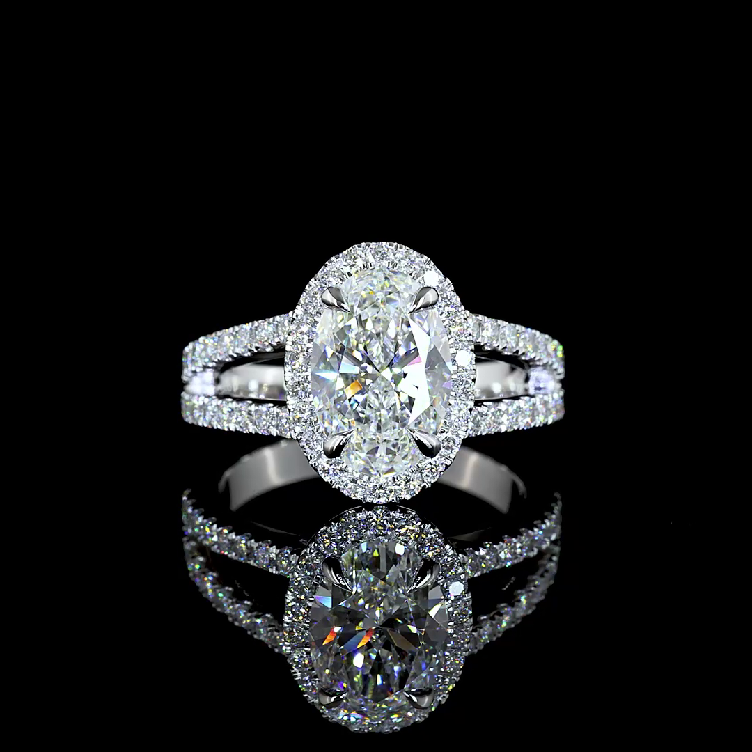 Ring OV 14K White Gold RG2788