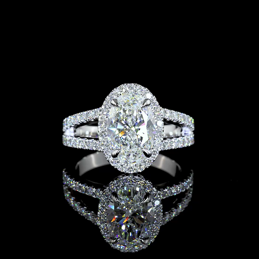 Ring OV 14K White Gold RG2788