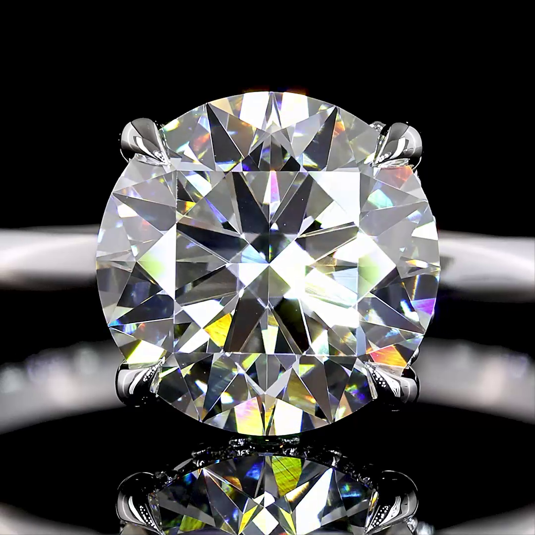 Hidden Halo Ring Round 14K White Gold RG3584