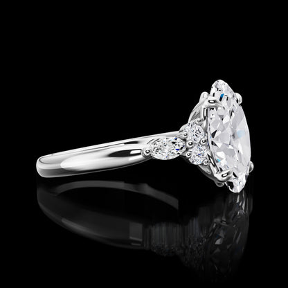 Special Ring Oval 14K White Gold RG4052