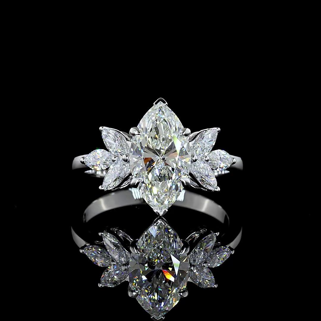 Special Ring Marquise 14K White Gold RG4259