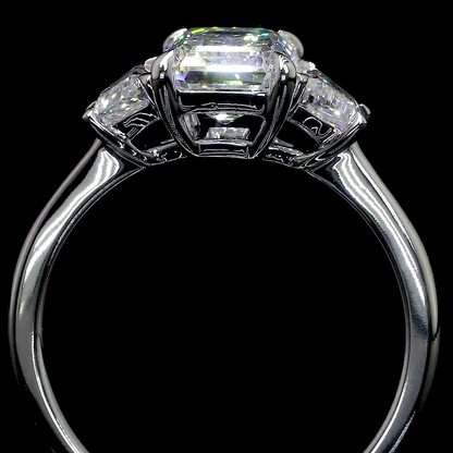 3 Stones Ring Emerald Platinum RG1692