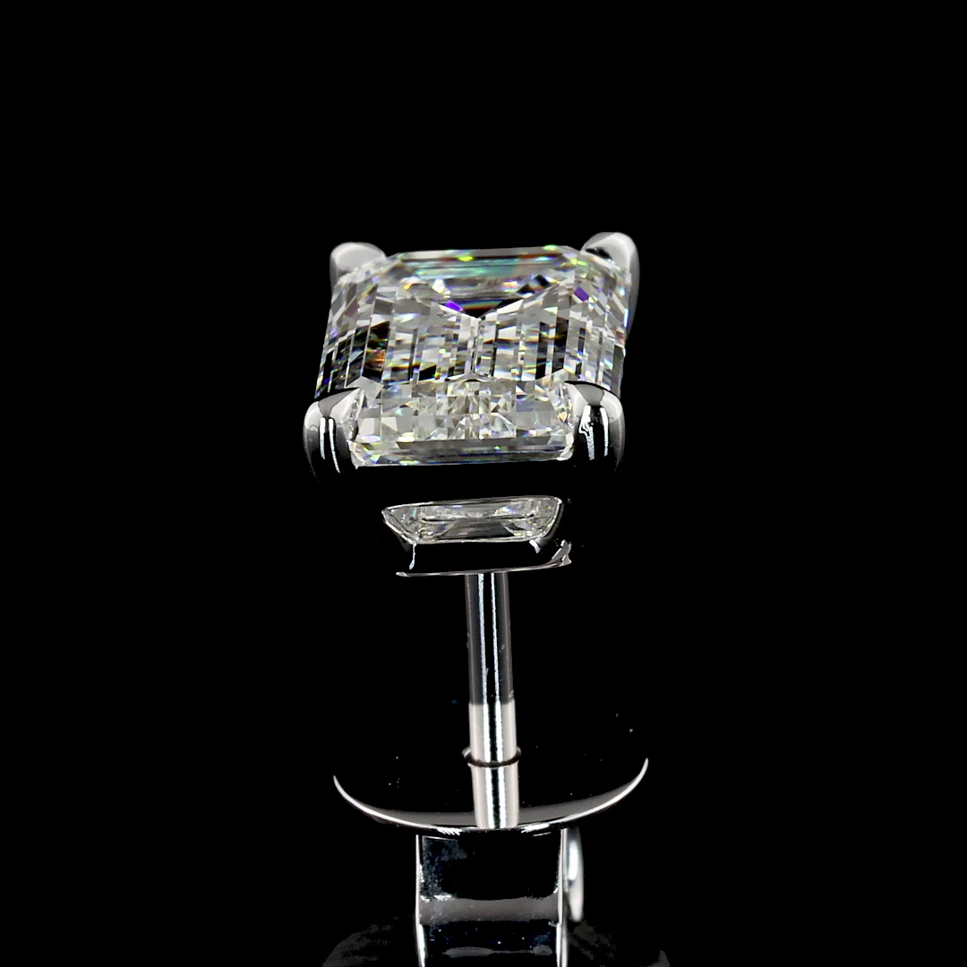 Studs Earring Emerald 14K White Gold ER3686