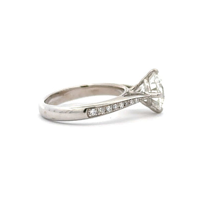 Pave Tapered Cathedral Bridal Set in 18K White Gold