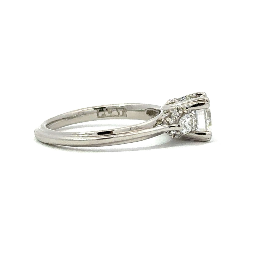 Tacori Three Stone Pear Shaped Engagement Ring in Platinum