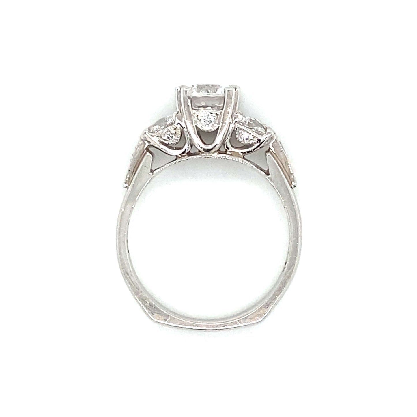 Tacori Side Stone Engagement Ring in Platinum