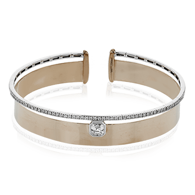 Bangle in 18k Gold with Diamonds - Simon G. Jewelry
