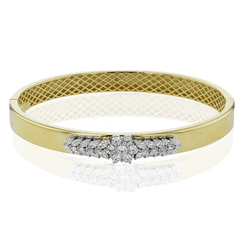 Bangle in 18k Gold with Diamonds - Simon G. Jewelry