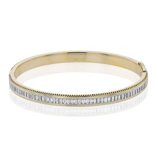 Bangle in 18k Gold with Diamonds - Simon G. Jewelry